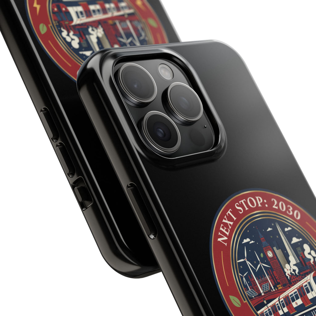 Tough Phone Case — “Next Stop: 2030” Net Zero London Eco Transit Design