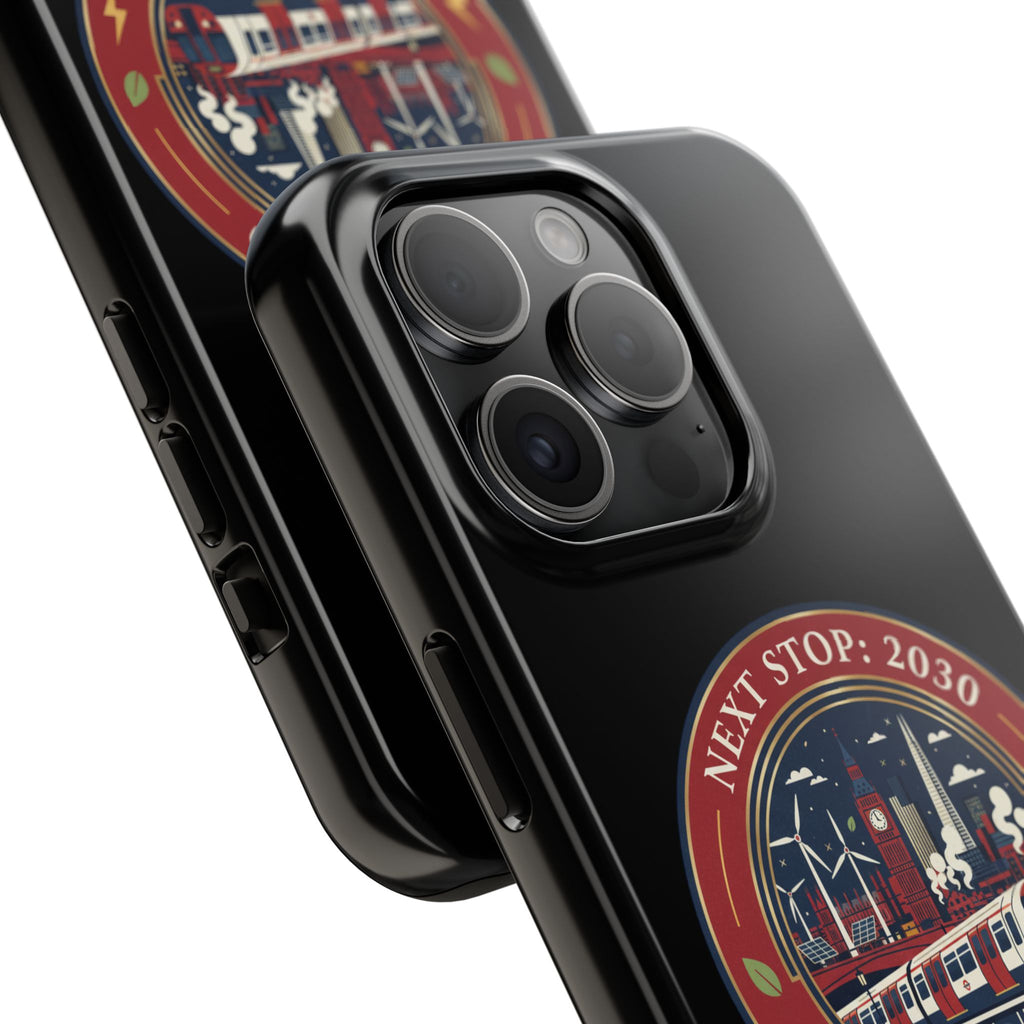 Tough Phone Case — “Next Stop: 2030” Net Zero London Eco Transit Design