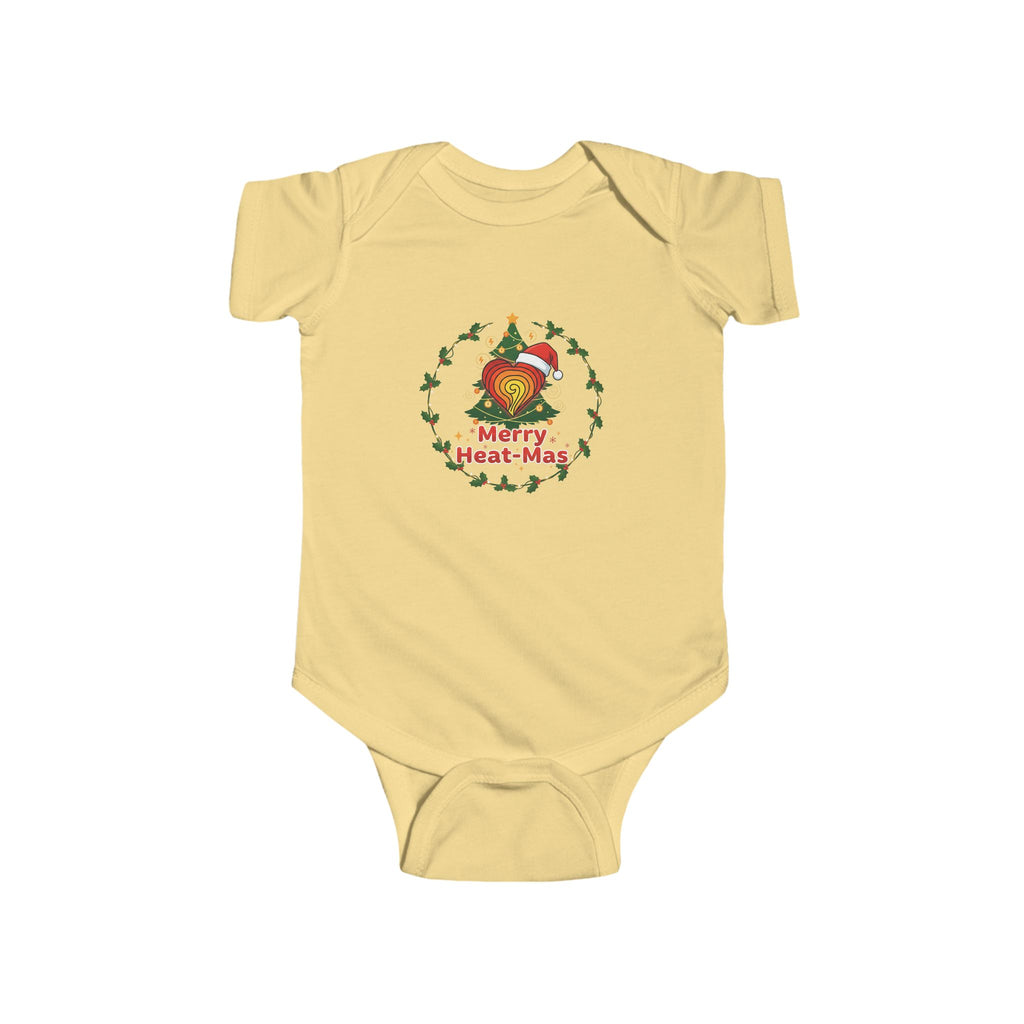 Retro Rainbow Heart Infant Bodysuit — Vintage Sunset Baby Onesie