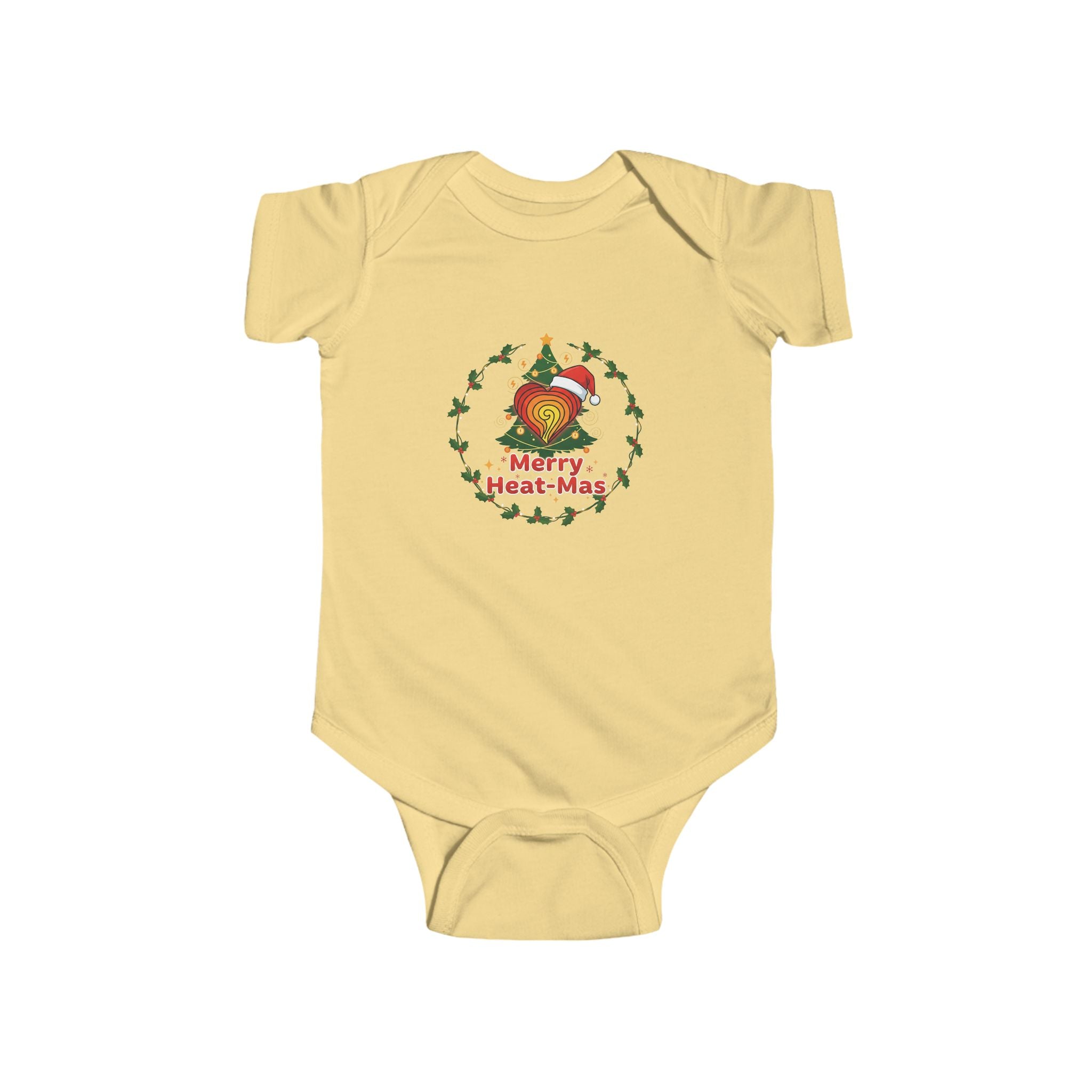 Retro Rainbow Heart Infant Bodysuit — Vintage Sunset Baby Onesie