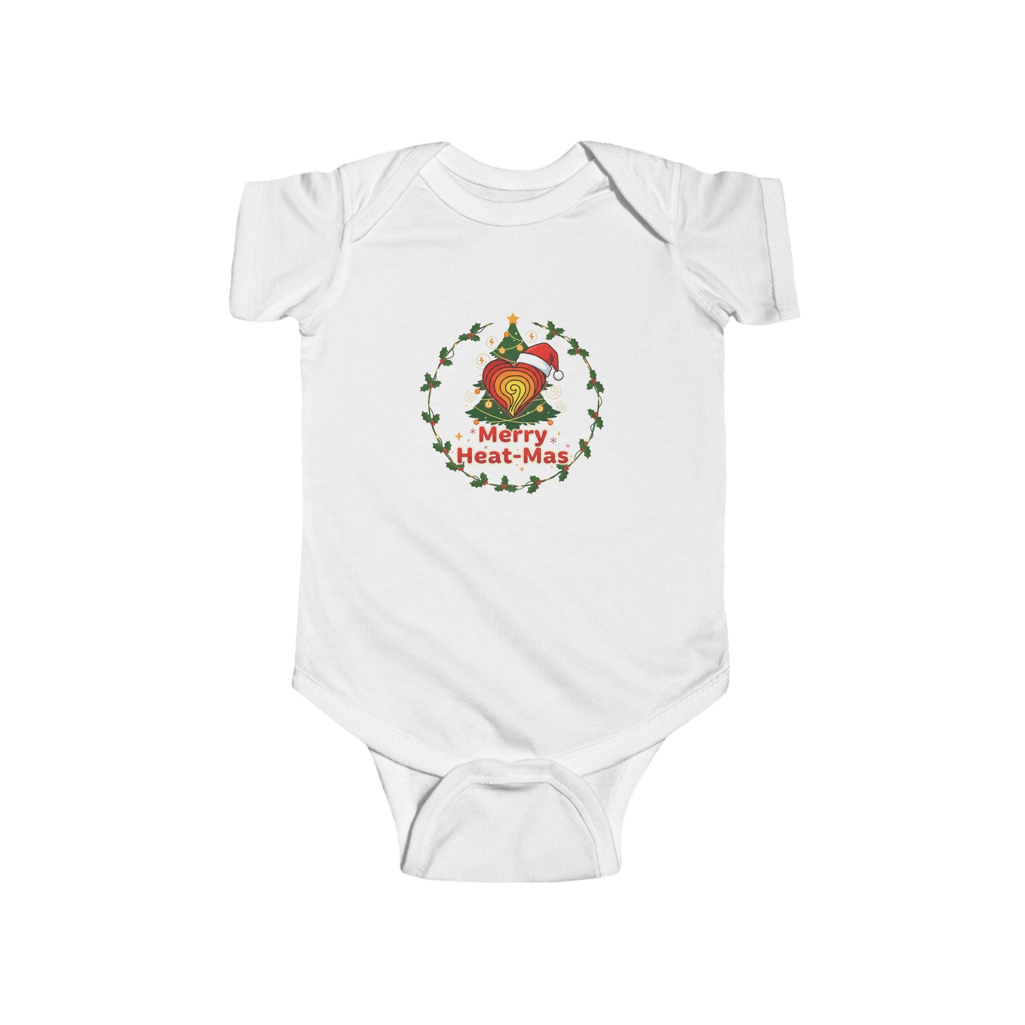 Retro Rainbow Heart Infant Bodysuit — Vintage Sunset Baby Onesie
