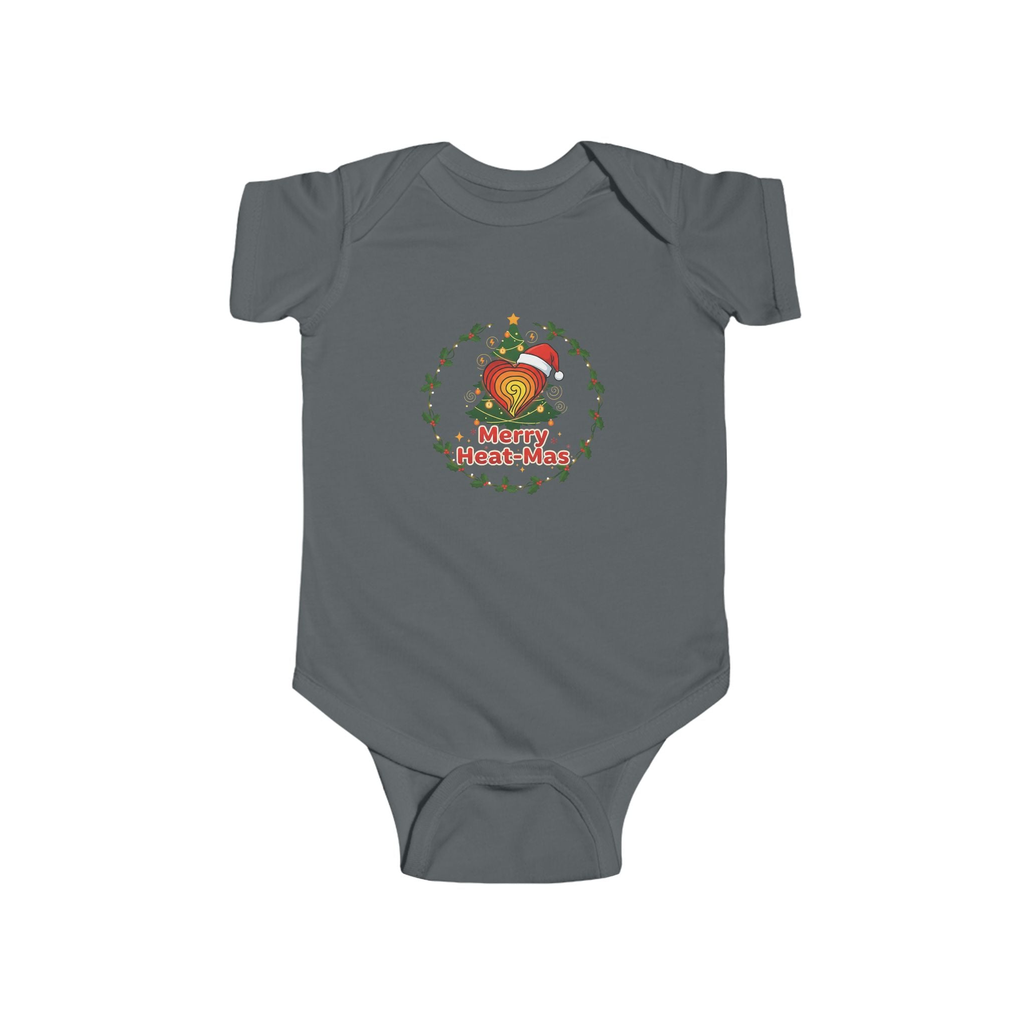 Retro Rainbow Heart Infant Bodysuit — Vintage Sunset Baby Onesie