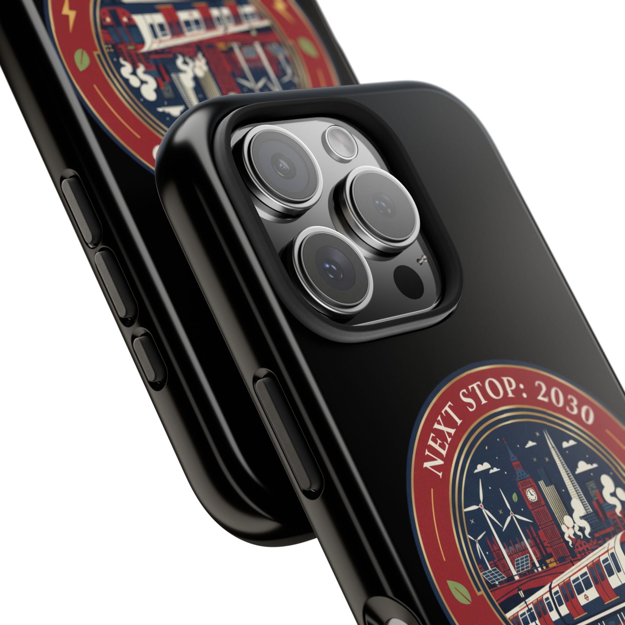 Tough Phone Case — “Next Stop: 2030” Net Zero London Eco Transit Design